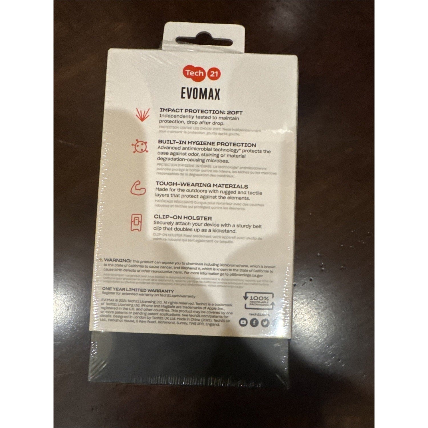 Tech-21 EvoMax iPhone 13 Pro - Rugged Case / Cover - Black - New