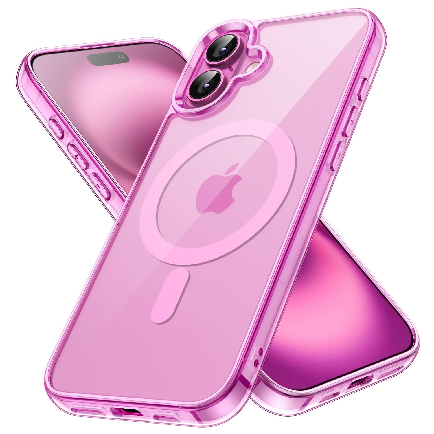 premium aplus module features iPhone with clear case showcasing MagSafe compatibility and sleek design.