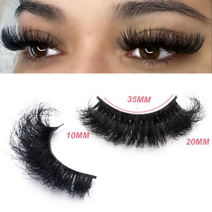 Mink Lashes Fluffy 20mm Volume False Eyelashes 8D Cat Eye Strip Lashes D Curl 14 Pairs Dramatic Soft Eyelash 25mm Big Long Lash Strips Lashes Pack That Look Like Extensions Faux Mink Lashes