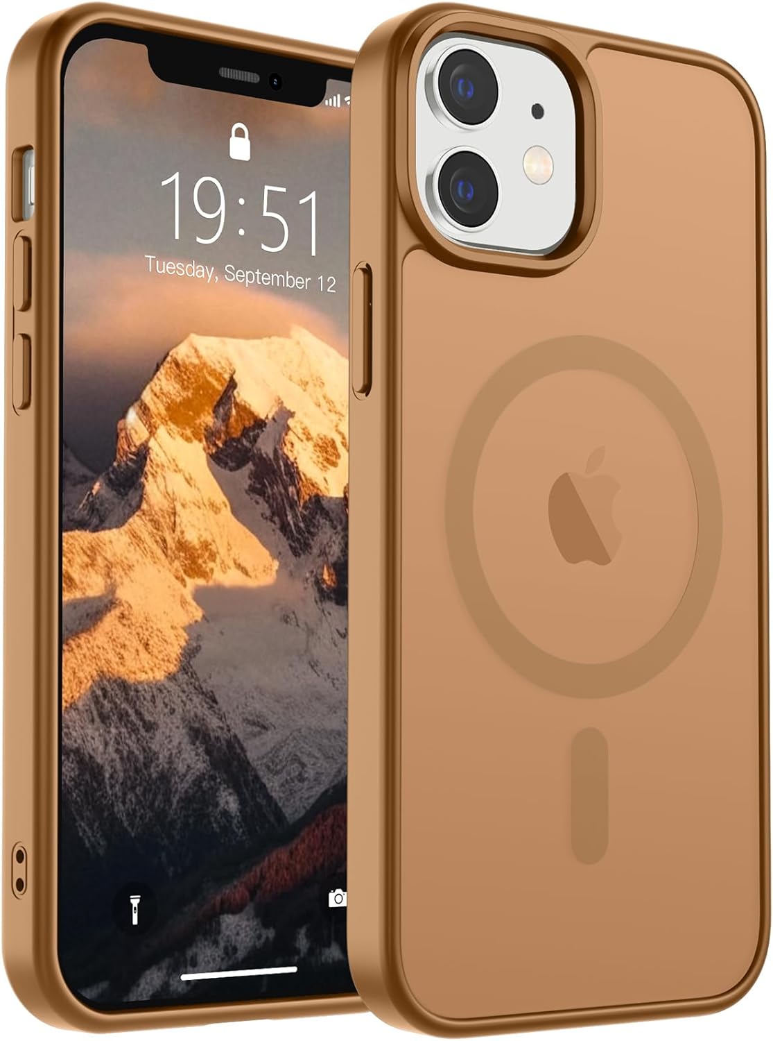 SUPFINE Magnetic for iPhone 14 Case &amp; iPhone 13 Case (Compatible with MagSafe)(Military Grade Drop Protection) Translucent Matte Shockproof Phone Cover,Black
