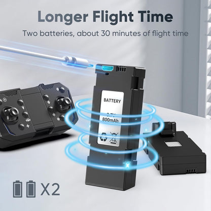 Foldable Drone with 1080P Camera for Beginners &amp; Kids, FPV RC Quadcopter Toys Gifts for Boys Girls, One Key Start, 3D Flips, Gesture Selfie, 3 Speed Modes, 2 Batteries