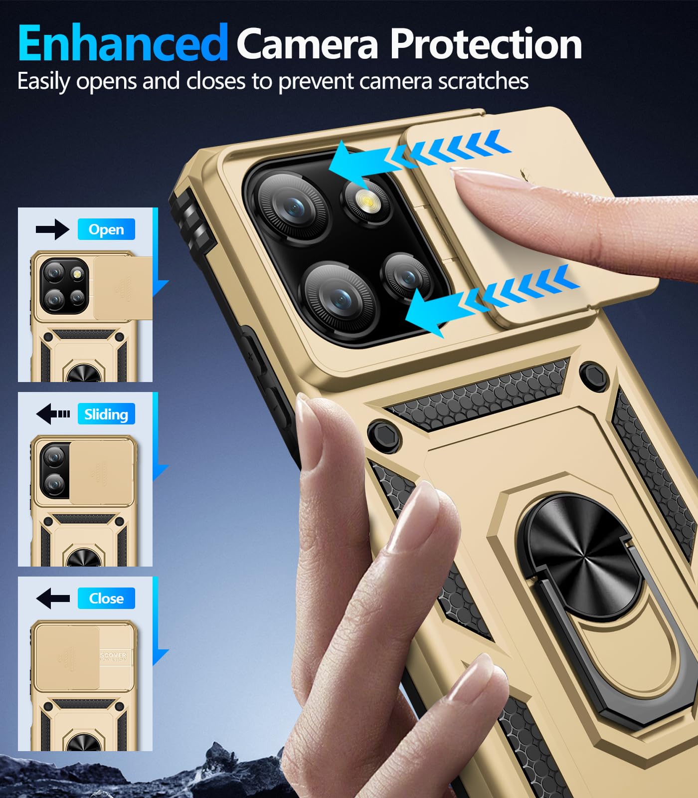 Samsung Galaxy S26 Ultra case with screen protector showing enhanced camera protection features.