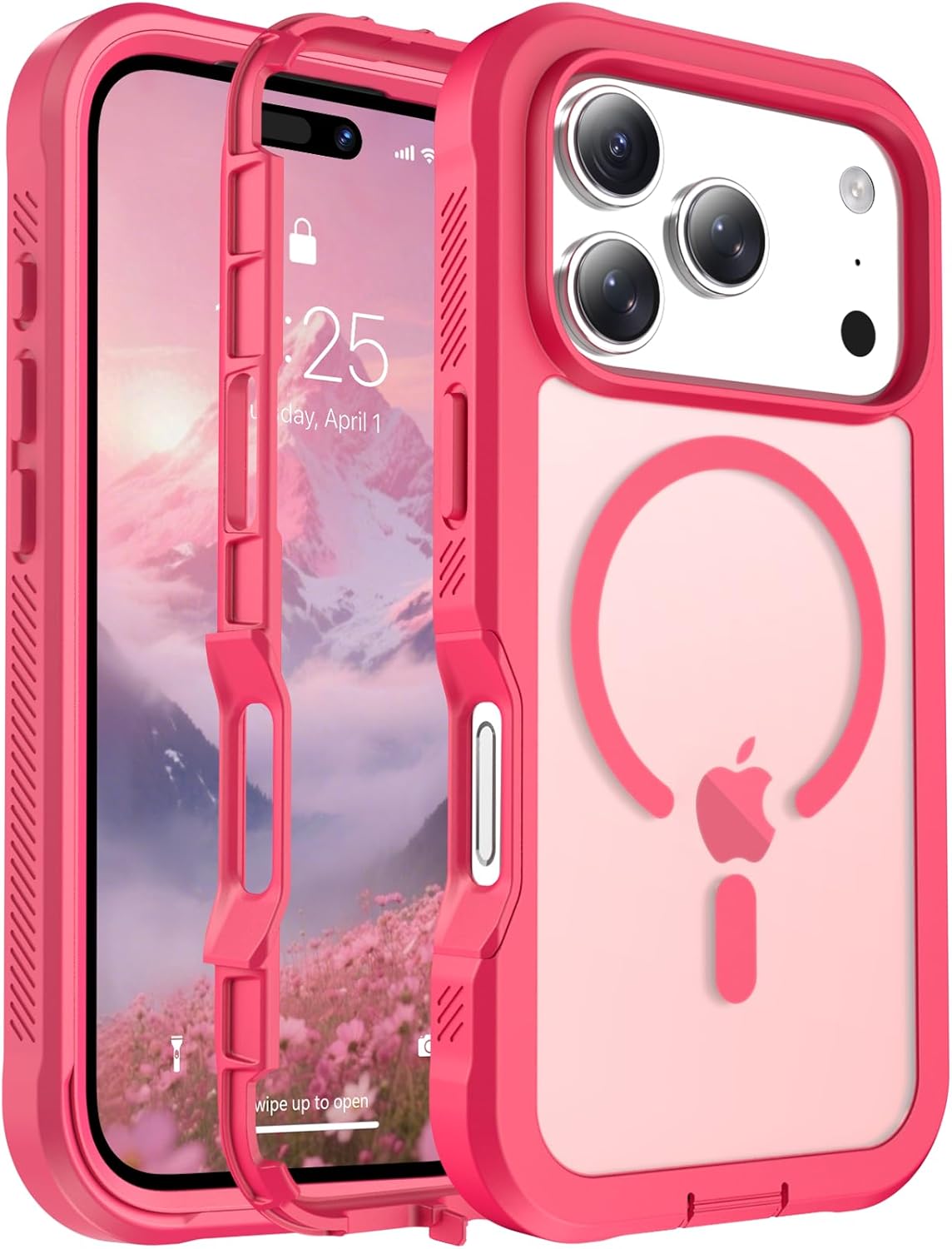 Magnetic for iPhone 14 Case, [Compatible with MagSafe][Military Grade Drop Protection][Heavy Duty Protection][Non-Slip][Shockproof] 2-Layer Durable Bumper Phone Case 6.1&