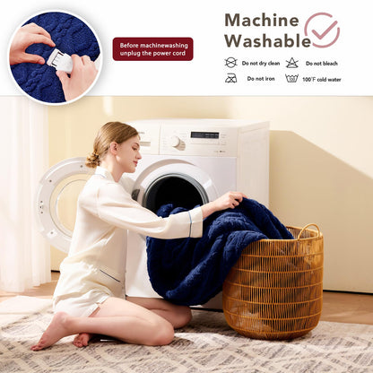 Heated Blanket Full Size - Premium Soft Heating Electric Blanket, Fast Heating with 10 Heating Settings, 5 Time Settings, Machine Washable - Perfect for Winter &amp; Cold Nights (72"x84", Grey)