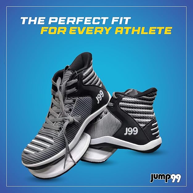 J99 Flex Ultra Strength Plyometric Training Shoes in gray and black, featuring a sleek design and supportive structure.