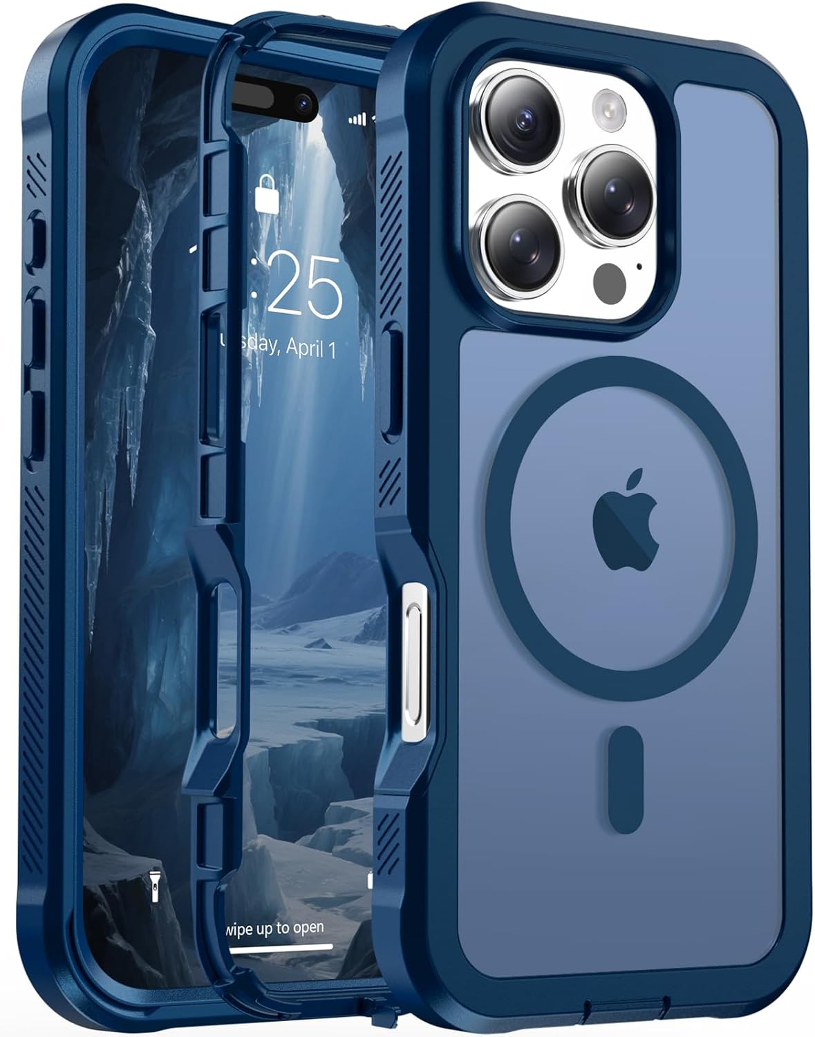 Magnetic for iPhone 14 Case, [Compatible with MagSafe][Military Grade Drop Protection][Heavy Duty Protection][Non-Slip][Shockproof] 2-Layer Durable Bumper Phone Case 6.1&