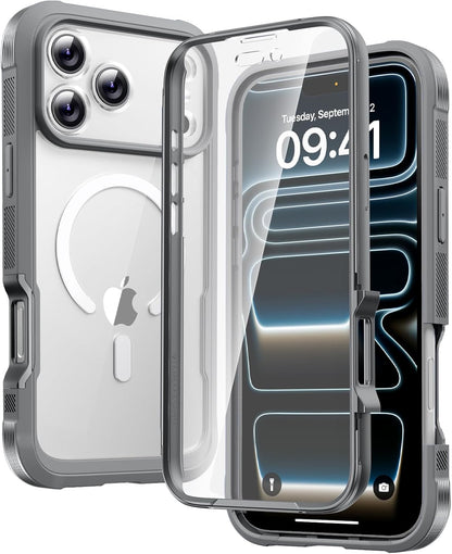 Diaclara Designed for iPhone 15 Case, Full Body Rugged Case with Built-in Touch Sensitive Anti-Scratch Screen Protector, with Camera Lens Protector for iPhone 15 6.1" (Wave Blue)