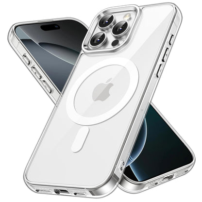 premium aplus module features iPhone with clear case showcasing MagSafe compatibility and sleek design.