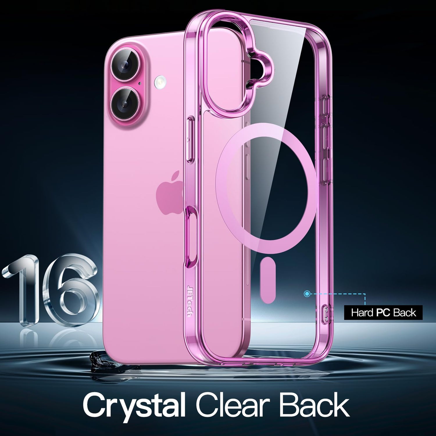 premium aplus module features iPhone with clear case showcasing MagSafe compatibility and sleek design.