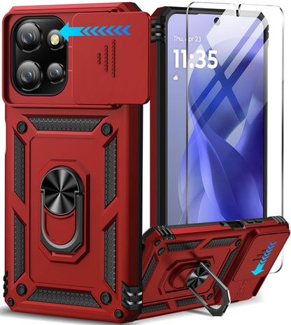 Samsung Galaxy S26 Ultra case with screen protector Taisaide S in black, showcasing its rugged design and functionality.