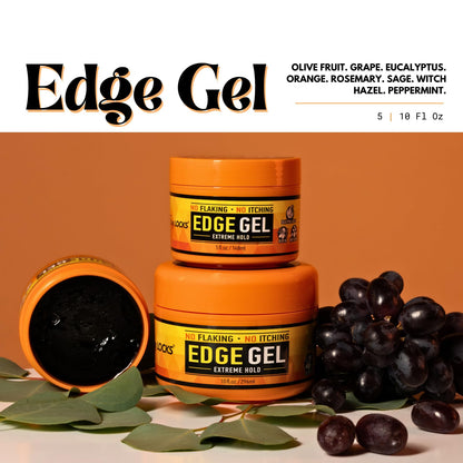AllDay Locks Edge Gel Extreme Hold - Hair Gel for Maximum Control &amp; Braiding, Natural Edge Lock &amp; Fixer for Women &amp; Men, Sleek Moisturizing Formula, No Frizz, Flakes, or Grease - 10 oz Jar