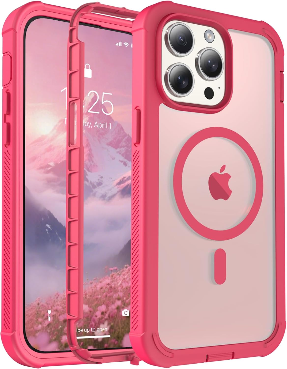 Magnetic for iPhone 14 Case, [Compatible with MagSafe][Military Grade Drop Protection][Heavy Duty Protection][Non-Slip][Shockproof] 2-Layer Durable Bumper Phone Case 6.1&