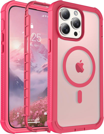 Magnetic for iPhone 14 Case, [Compatible with MagSafe][Military Grade Drop Protection][Heavy Duty Protection][Non-Slip][Shockproof] 2-Layer Durable Bumper Phone Case 6.1&