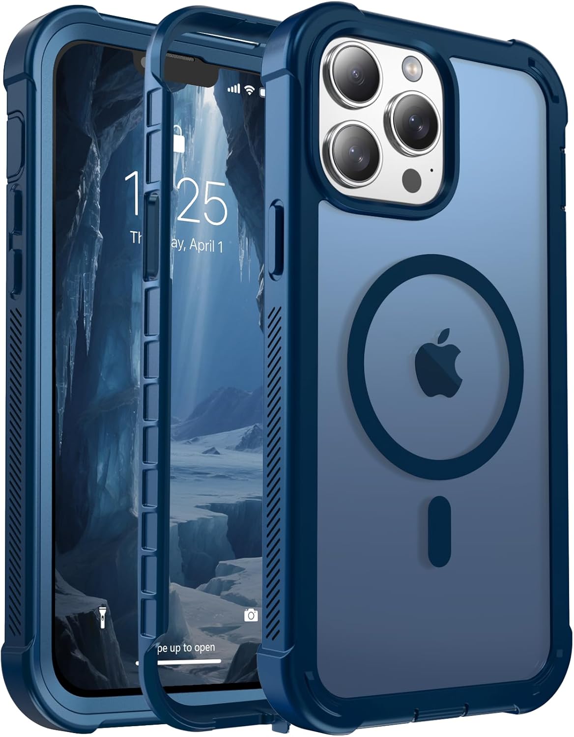 Magnetic for iPhone 14 Case, [Compatible with MagSafe][Military Grade Drop Protection][Heavy Duty Protection][Non-Slip][Shockproof] 2-Layer Durable Bumper Phone Case 6.1&