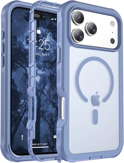Magnetic for iPhone 14 Case, [Compatible with MagSafe][Military Grade Drop Protection][Heavy Duty Protection][Non-Slip][Shockproof] 2-Layer Durable Bumper Phone Case 6.1&