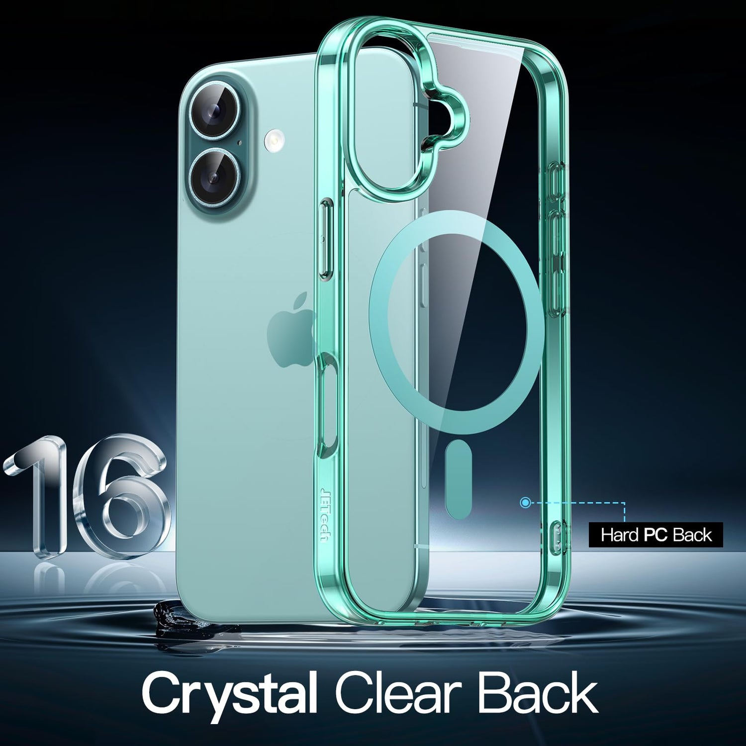 premium aplus module features iPhone with clear case showcasing MagSafe compatibility and sleek design.