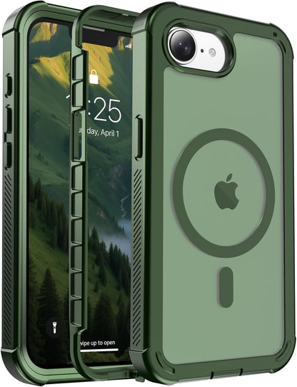 Magnetic for iPhone 14 Case, [Compatible with MagSafe][Military Grade Drop Protection][Heavy Duty Protection][Non-Slip][Shockproof] 2-Layer Durable Bumper Phone Case 6.1&