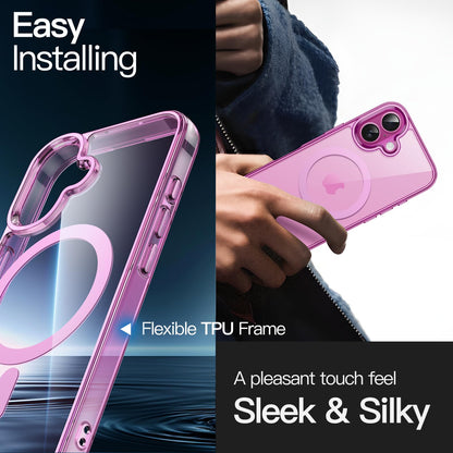 premium aplus module features iPhone with clear case showcasing MagSafe compatibility and sleek design.