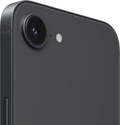 iPhone 17e 256GB SIM Free side view showcasing its sleek design and camera lens.