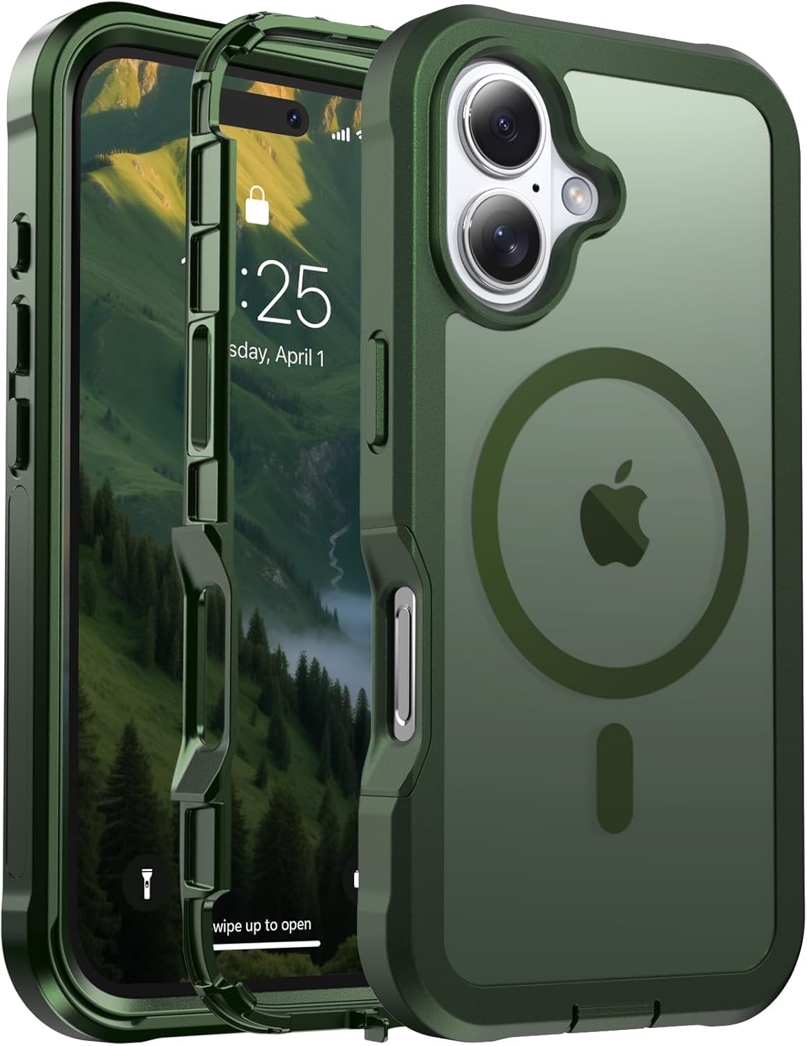 Magnetic for iPhone 14 Case, [Compatible with MagSafe][Military Grade Drop Protection][Heavy Duty Protection][Non-Slip][Shockproof] 2-Layer Durable Bumper Phone Case 6.1&
