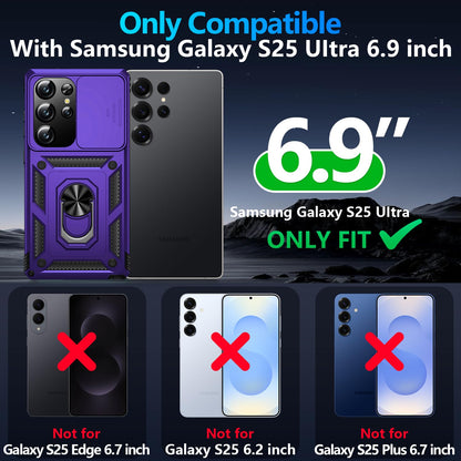 Samsung Galaxy S26 Ultra case with screen protector, highlighting compatibility with Galaxy S25 Ultra 6.9 inch.