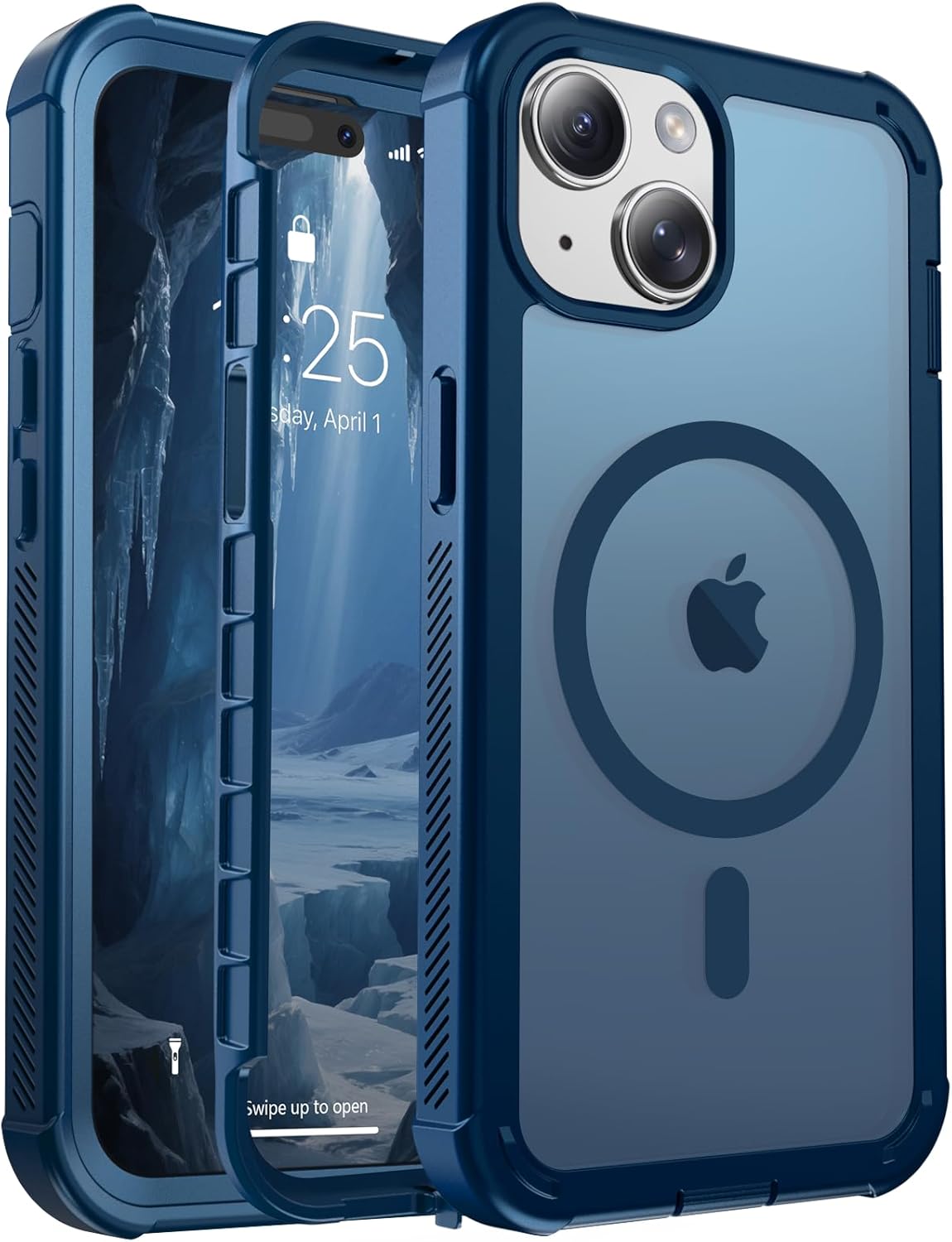 Magnetic for iPhone 14 Case, [Compatible with MagSafe][Military Grade Drop Protection][Heavy Duty Protection][Non-Slip][Shockproof] 2-Layer Durable Bumper Phone Case 6.1&
