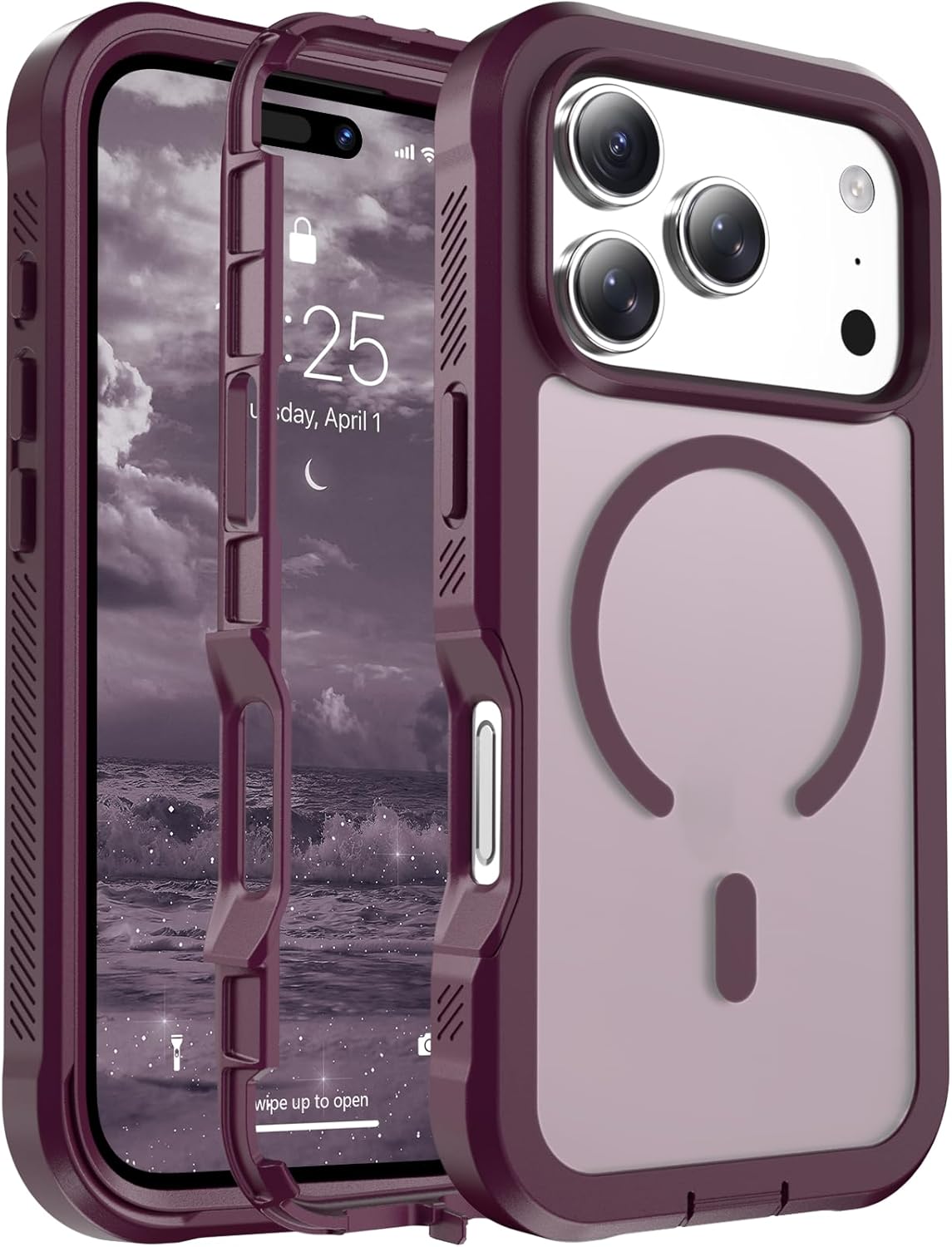 Magnetic for iPhone 14 Case, [Compatible with MagSafe][Military Grade Drop Protection][Heavy Duty Protection][Non-Slip][Shockproof] 2-Layer Durable Bumper Phone Case 6.1&