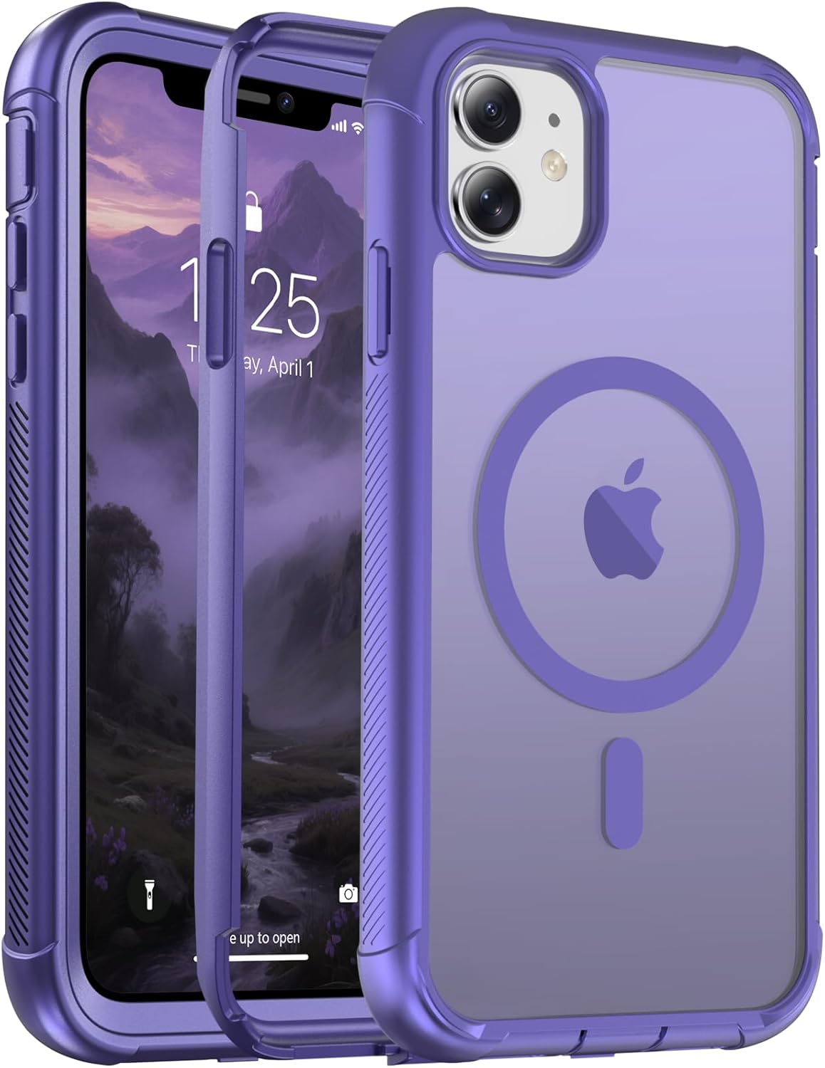Magnetic for iPhone 14 Case, [Compatible with MagSafe][Military Grade Drop Protection][Heavy Duty Protection][Non-Slip][Shockproof] 2-Layer Durable Bumper Phone Case 6.1&