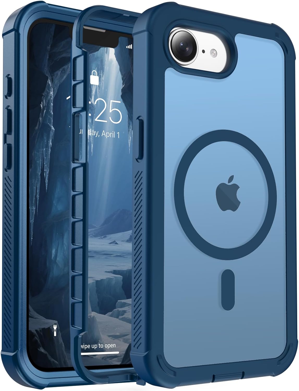 Magnetic for iPhone 14 Case, [Compatible with MagSafe][Military Grade Drop Protection][Heavy Duty Protection][Non-Slip][Shockproof] 2-Layer Durable Bumper Phone Case 6.1&
