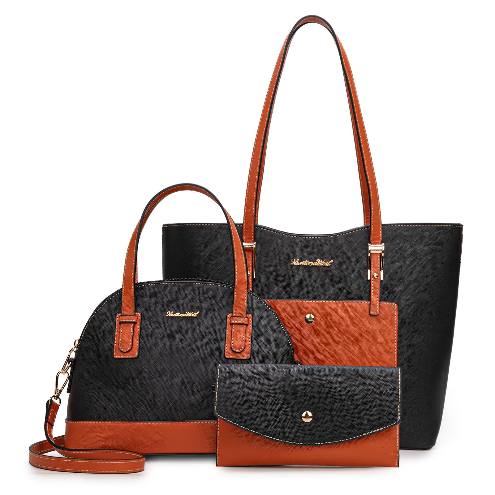 Montana West 3PCS Purses for Women Tote Bag and Wallet Set Shoulder Satchel Handbags