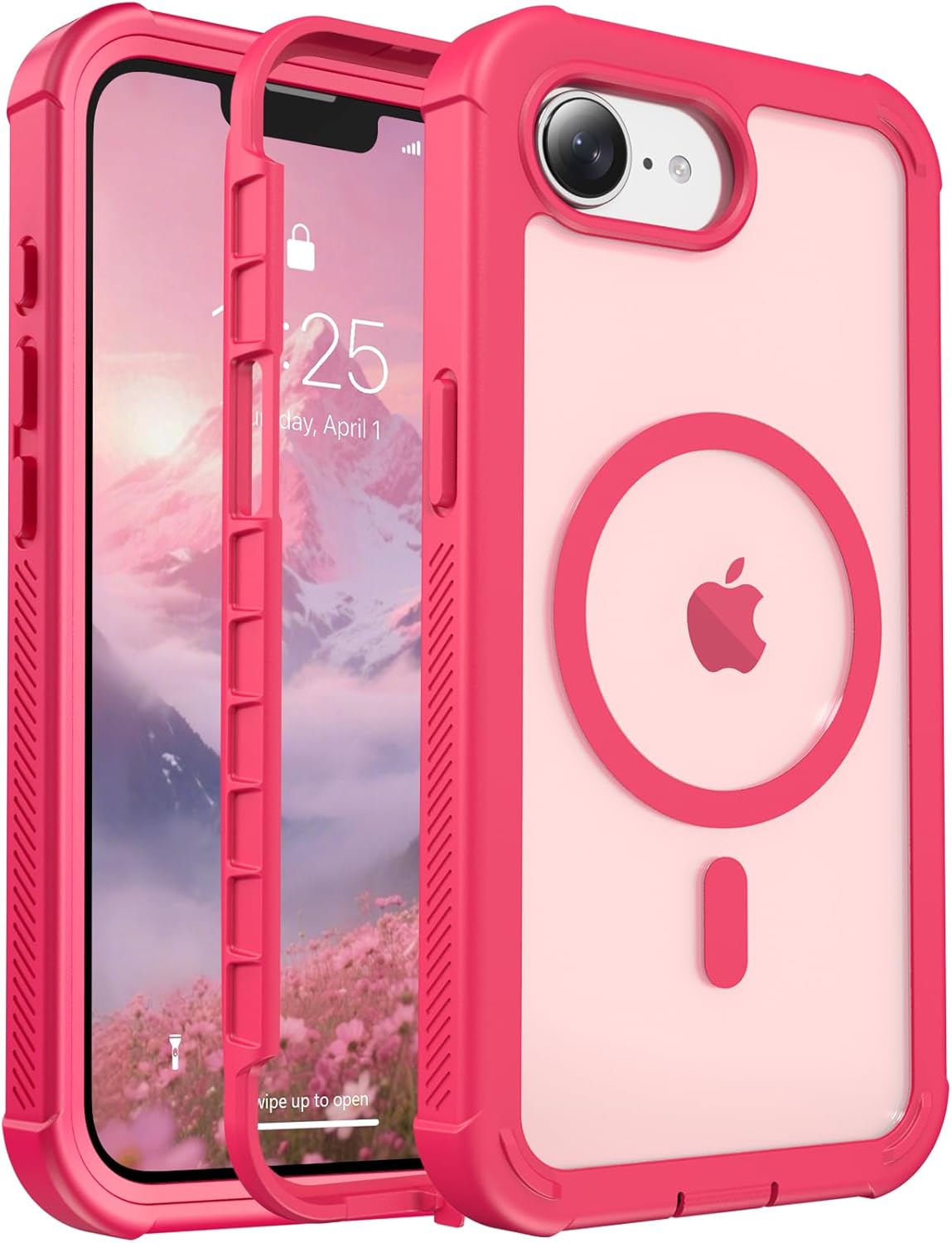 Magnetic for iPhone 14 Case, [Compatible with MagSafe][Military Grade Drop Protection][Heavy Duty Protection][Non-Slip][Shockproof] 2-Layer Durable Bumper Phone Case 6.1&