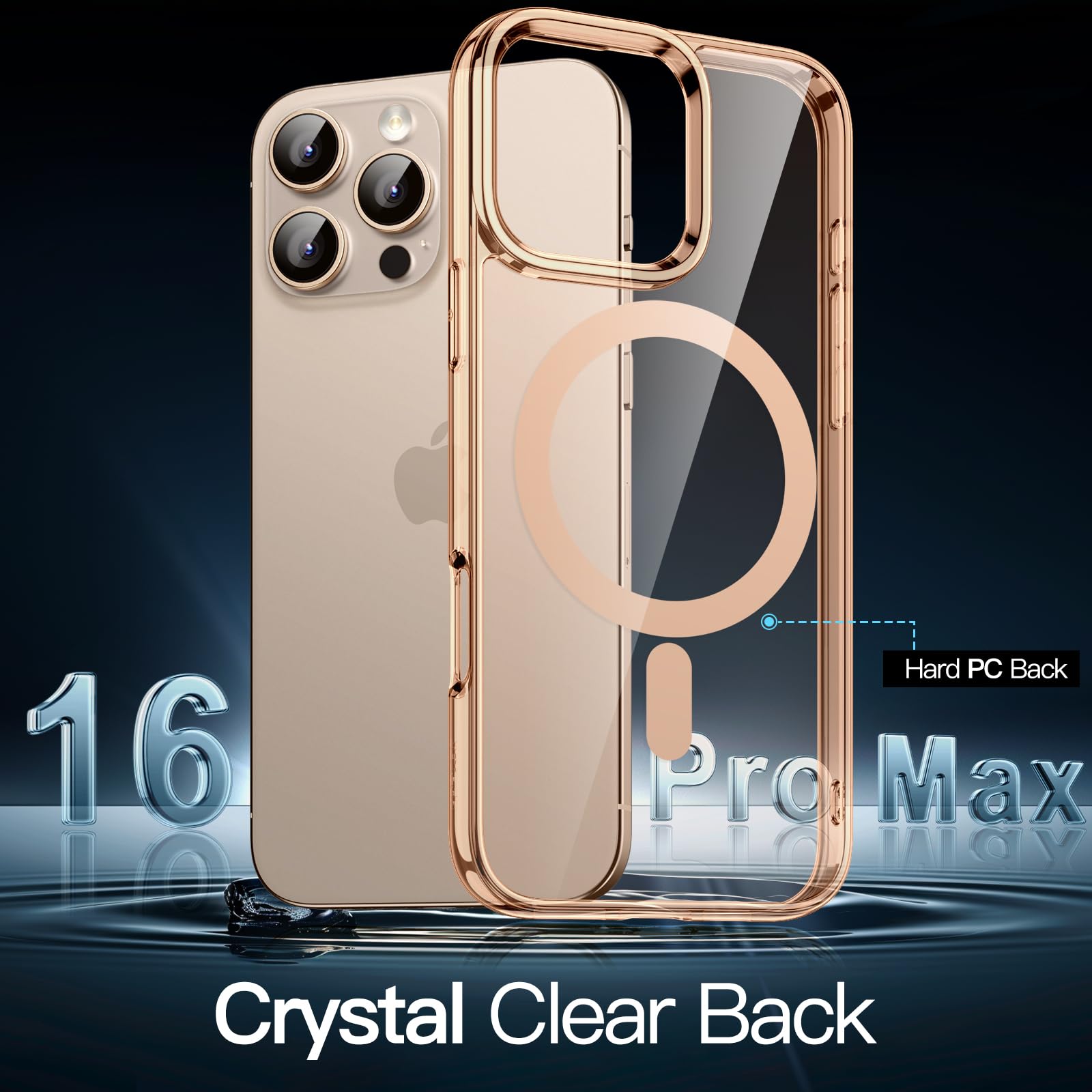 premium aplus module features iPhone with clear case showcasing MagSafe compatibility and sleek design.
