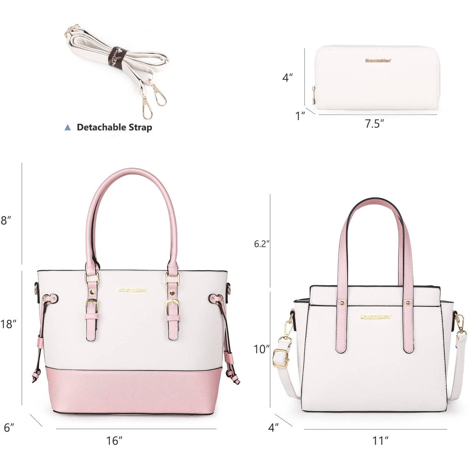 Montana West 3PCS Purses for Women Tote Bag and Wallet Set Shoulder Satchel Handbags