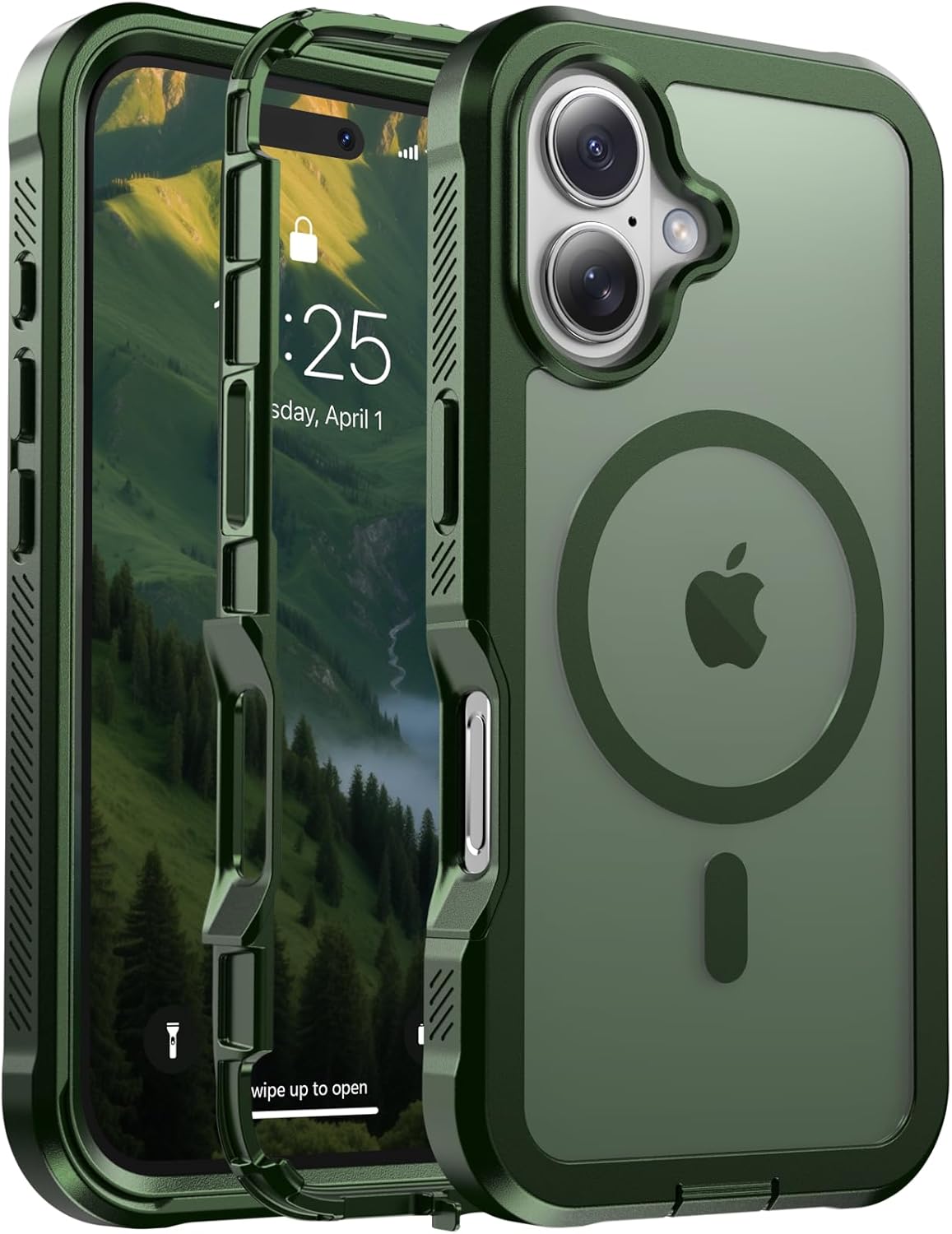 Magnetic for iPhone 14 Case, [Compatible with MagSafe][Military Grade Drop Protection][Heavy Duty Protection][Non-Slip][Shockproof] 2-Layer Durable Bumper Phone Case 6.1&