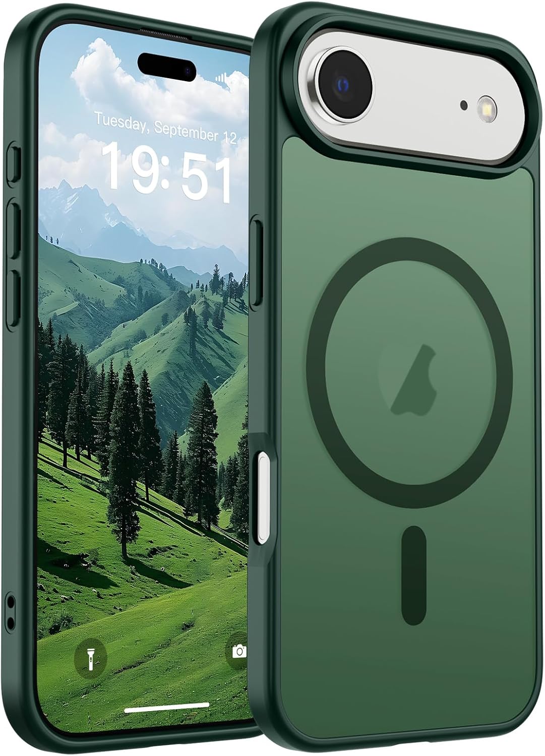 SUPFINE Magnetic for iPhone 14 Case &amp; iPhone 13 Case (Compatible with MagSafe)(Military Grade Drop Protection) Translucent Matte Shockproof Phone Cover,Black