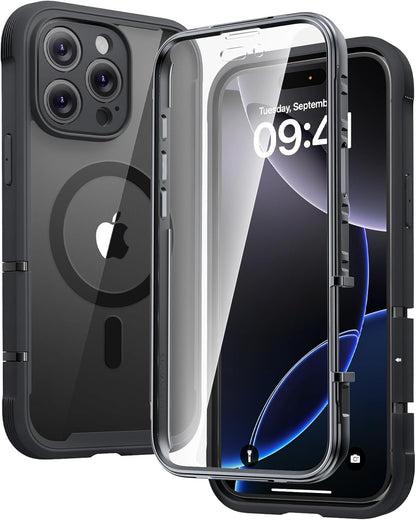 Diaclara Designed for iPhone 15 Case, Full Body Rugged Case with Built-in Touch Sensitive Anti-Scratch Screen Protector, with Camera Lens Protector for iPhone 15 6.1" (Wave Blue)