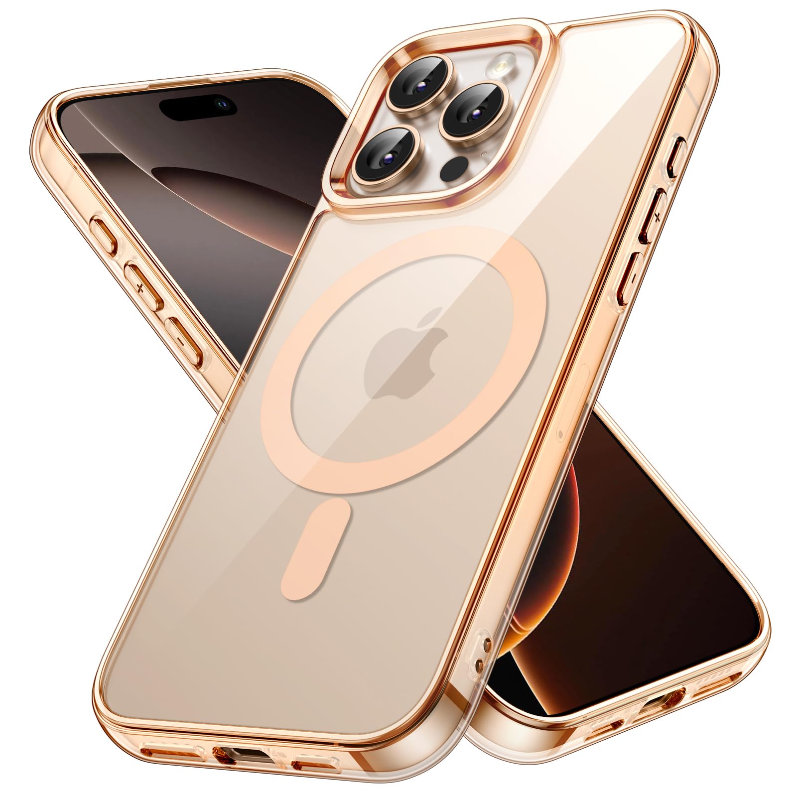 premium aplus module features iPhone with clear case showcasing MagSafe compatibility and sleek design.