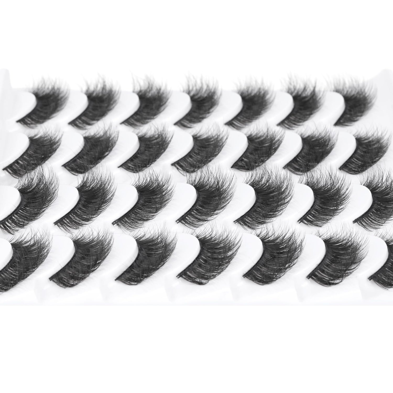 14 Pairs Wispy Mink Lashes False Eye Lashes Natural Look 5D Volume 16mm Fake Eyelashes Pack by TNFVLONEINS