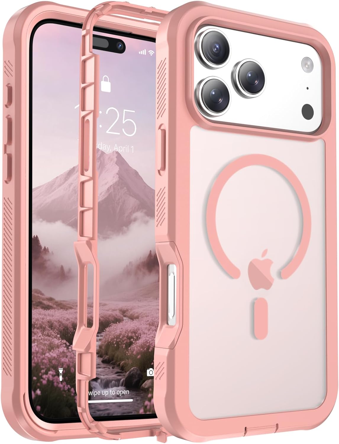 Magnetic for iPhone 14 Case, [Compatible with MagSafe][Military Grade Drop Protection][Heavy Duty Protection][Non-Slip][Shockproof] 2-Layer Durable Bumper Phone Case 6.1&