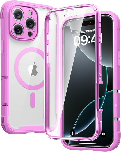 Diaclara Designed for iPhone 15 Case, Full Body Rugged Case with Built-in Touch Sensitive Anti-Scratch Screen Protector, with Camera Lens Protector for iPhone 15 6.1" (Wave Blue)
