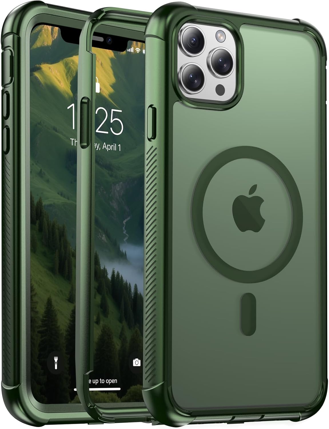 Magnetic for iPhone 14 Case, [Compatible with MagSafe][Military Grade Drop Protection][Heavy Duty Protection][Non-Slip][Shockproof] 2-Layer Durable Bumper Phone Case 6.1&
