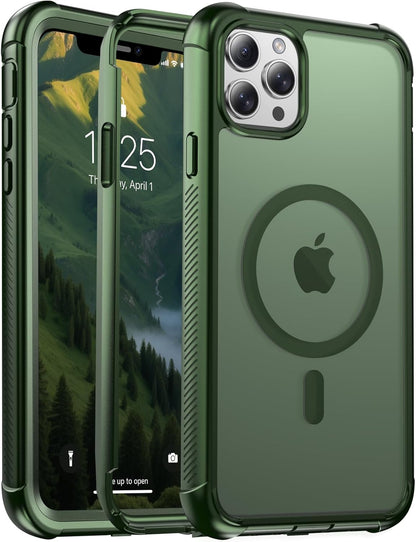 Magnetic for iPhone 14 Case, [Compatible with MagSafe][Military Grade Drop Protection][Heavy Duty Protection][Non-Slip][Shockproof] 2-Layer Durable Bumper Phone Case 6.1&