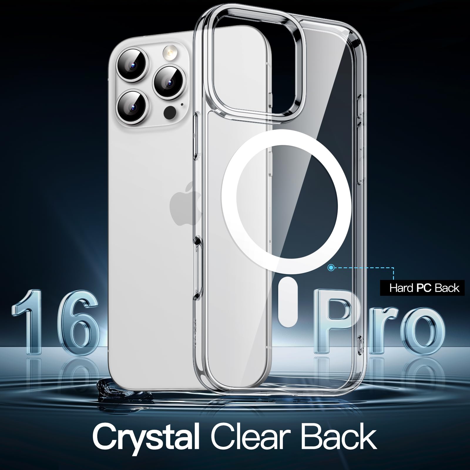premium aplus module features iPhone with clear case showcasing MagSafe compatibility and sleek design.