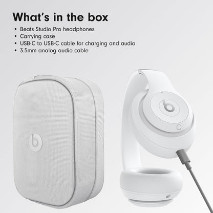 Beats Studio Pro-Premium Wireless Over-Ear Headphones- Up to 40-Hour Battery Life, Active Noise Cancelling, USB-C Lossless Audio, Apple &amp; Android Compatible- Sandstone