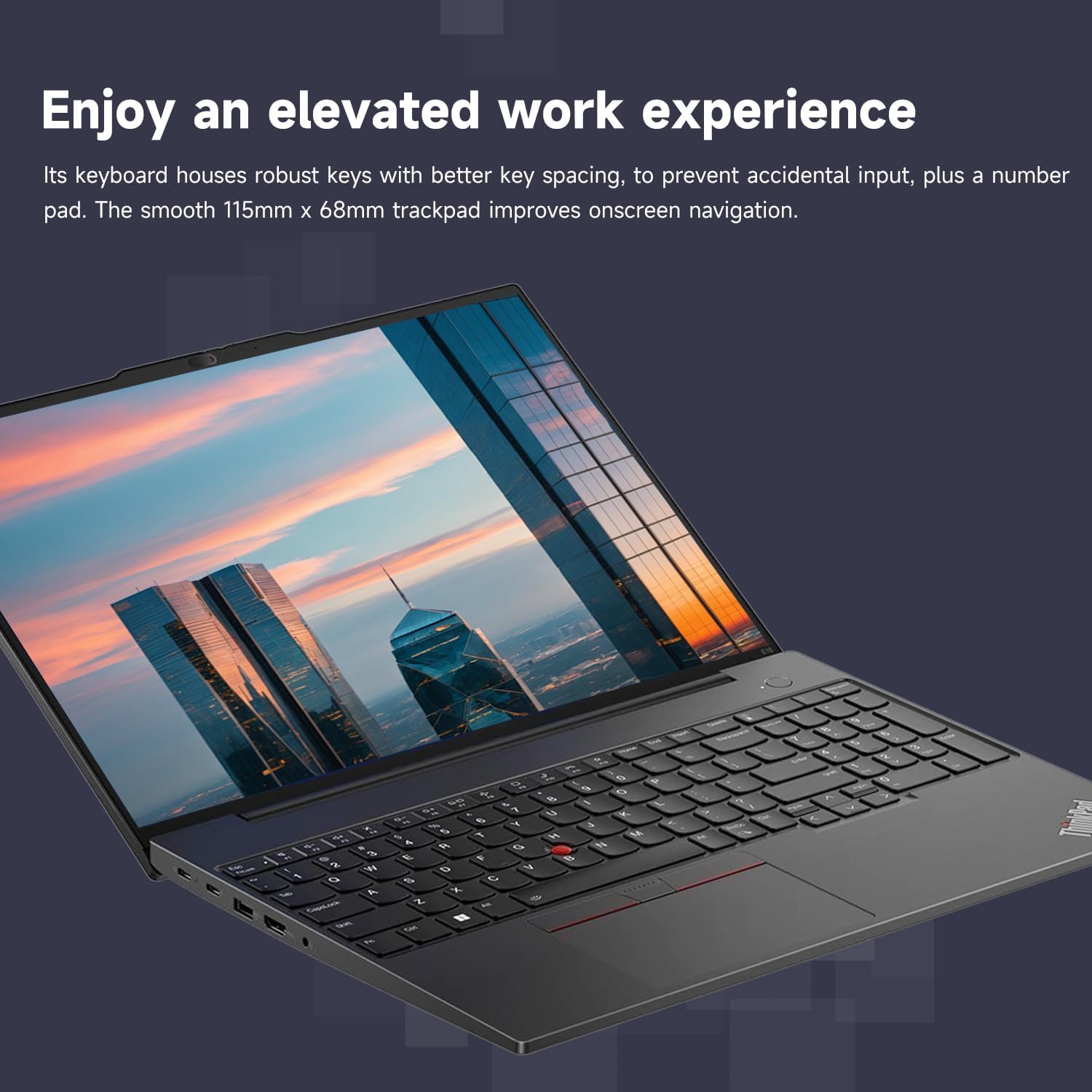 Lenovo ThinkPad E16 Business Laptop, 16" FHD+ Touchscreen, Intel Core i7-1355U, 40GB RAM, 1TB SSD, Fingerprint, Backlit, Webcam, HDMI, Wi-Fi 6, Windows 11 Pro, Bundle with Thunderobot 7-in-1 USB-C Hub