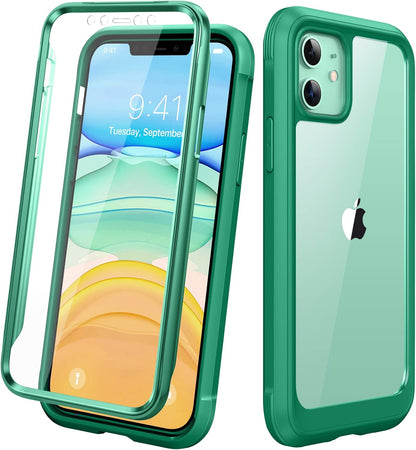 Diaclara Designed for iPhone 15 Case, Full Body Rugged Case with Built-in Touch Sensitive Anti-Scratch Screen Protector, with Camera Lens Protector for iPhone 15 6.1" (Wave Blue)