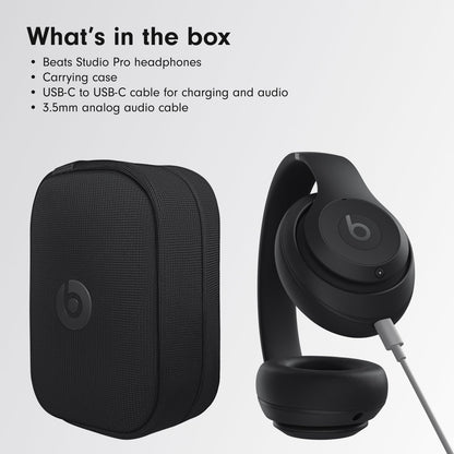 Beats Studio Pro-Premium Wireless Over-Ear Headphones- Up to 40-Hour Battery Life, Active Noise Cancelling, USB-C Lossless Audio, Apple &amp; Android Compatible- Sandstone