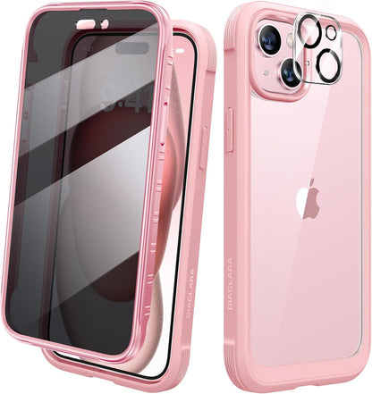 Diaclara Designed for iPhone 15 Case, Full Body Rugged Case with Built-in Touch Sensitive Anti-Scratch Screen Protector, with Camera Lens Protector for iPhone 15 6.1" (Wave Blue)