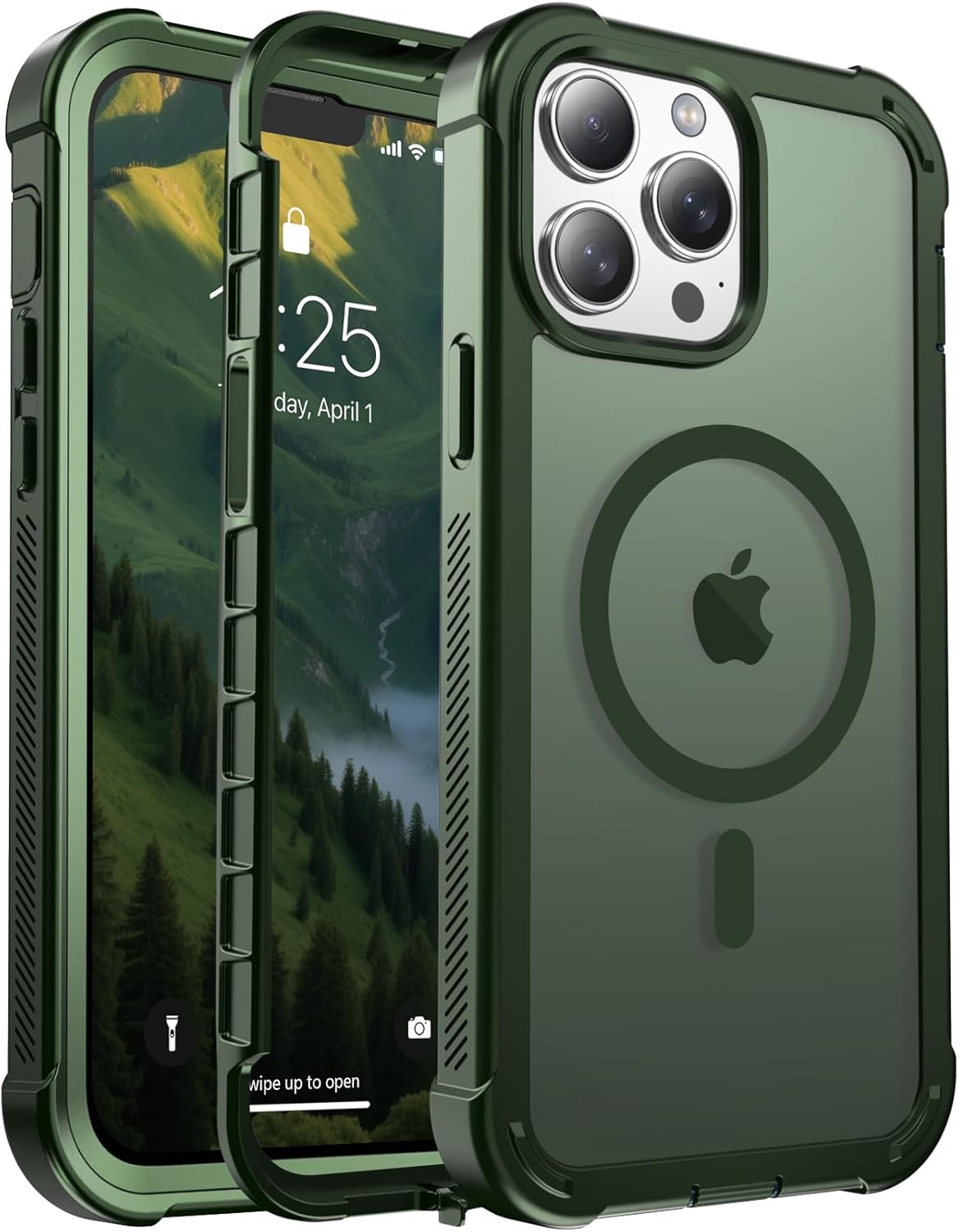 Magnetic for iPhone 14 Case, [Compatible with MagSafe][Military Grade Drop Protection][Heavy Duty Protection][Non-Slip][Shockproof] 2-Layer Durable Bumper Phone Case 6.1&