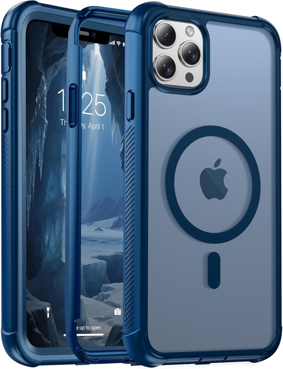 Magnetic for iPhone 14 Case, [Compatible with MagSafe][Military Grade Drop Protection][Heavy Duty Protection][Non-Slip][Shockproof] 2-Layer Durable Bumper Phone Case 6.1&